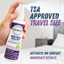 Load image into Gallery viewer, 3-Pack Bed Bug Killer Spray - Travel Size TSA Approved - Repels Bed Bugs, Dust Mites, Lice &amp; Fleas with Natural Essential Oils - Travel Essentials for Women - 3 Fl Oz
