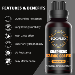 Graphene Ceramic Coating for Cars - 20H Professional Grade Top Coat Detailing Kit 50ML - Heavy Duty Automotive Paint Sealant for After Car Wash - Ultimate Hydrophobic Protection and High Gloss Shine