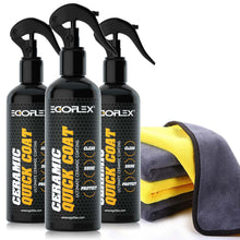 Load image into Gallery viewer, EGOFLEX Ceramic Quick Coat - Clean, Shine &amp; Protect (3-Pack + 4 Premium Microfiber Towels)
